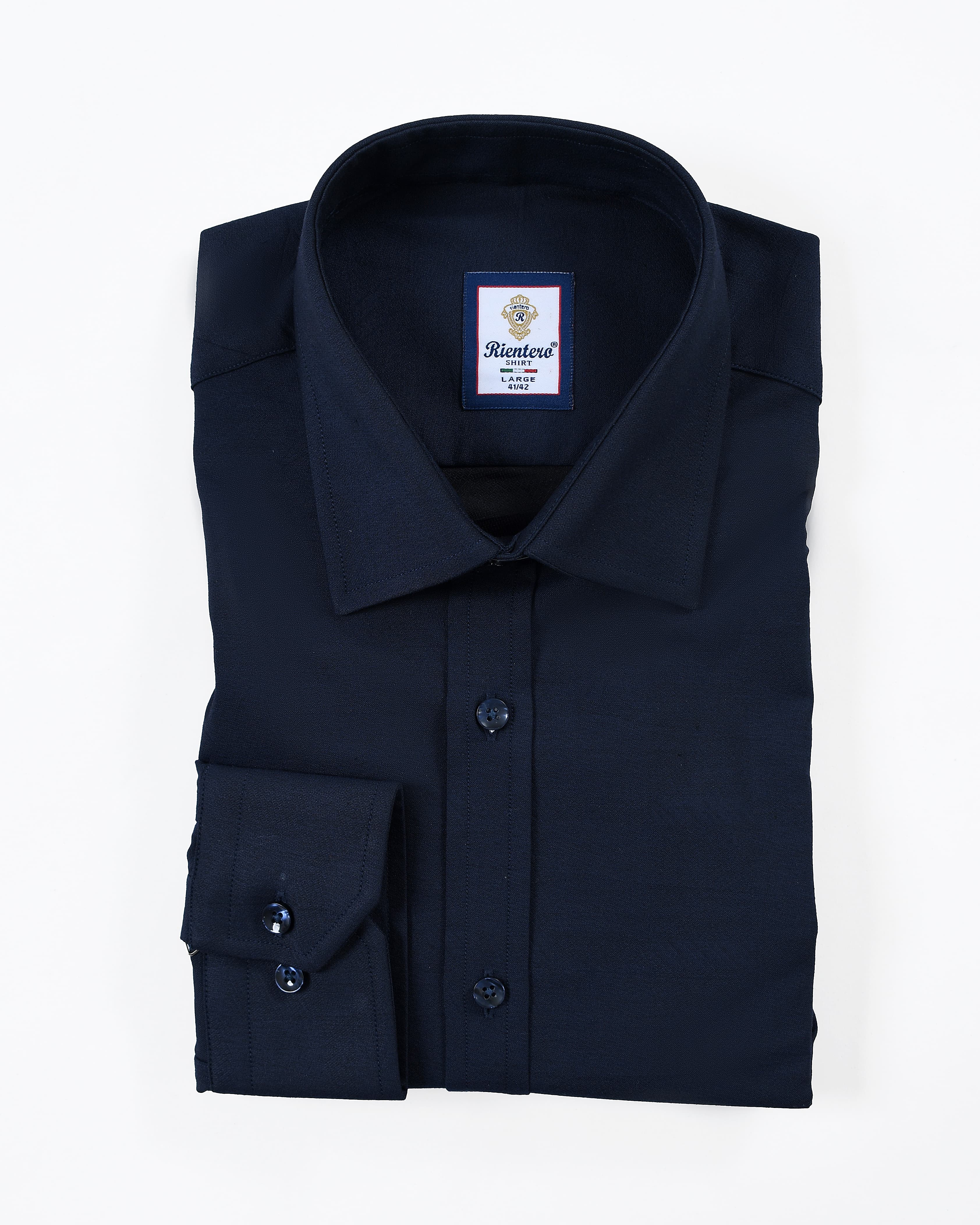 Deep Navy Men Dress Shirt