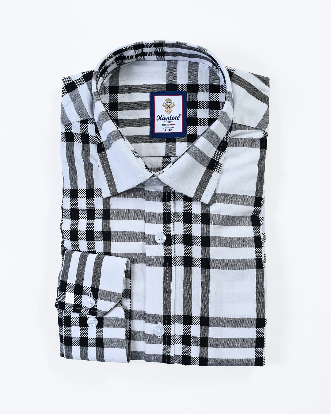 Seersucker Check Cotton Men Shirt