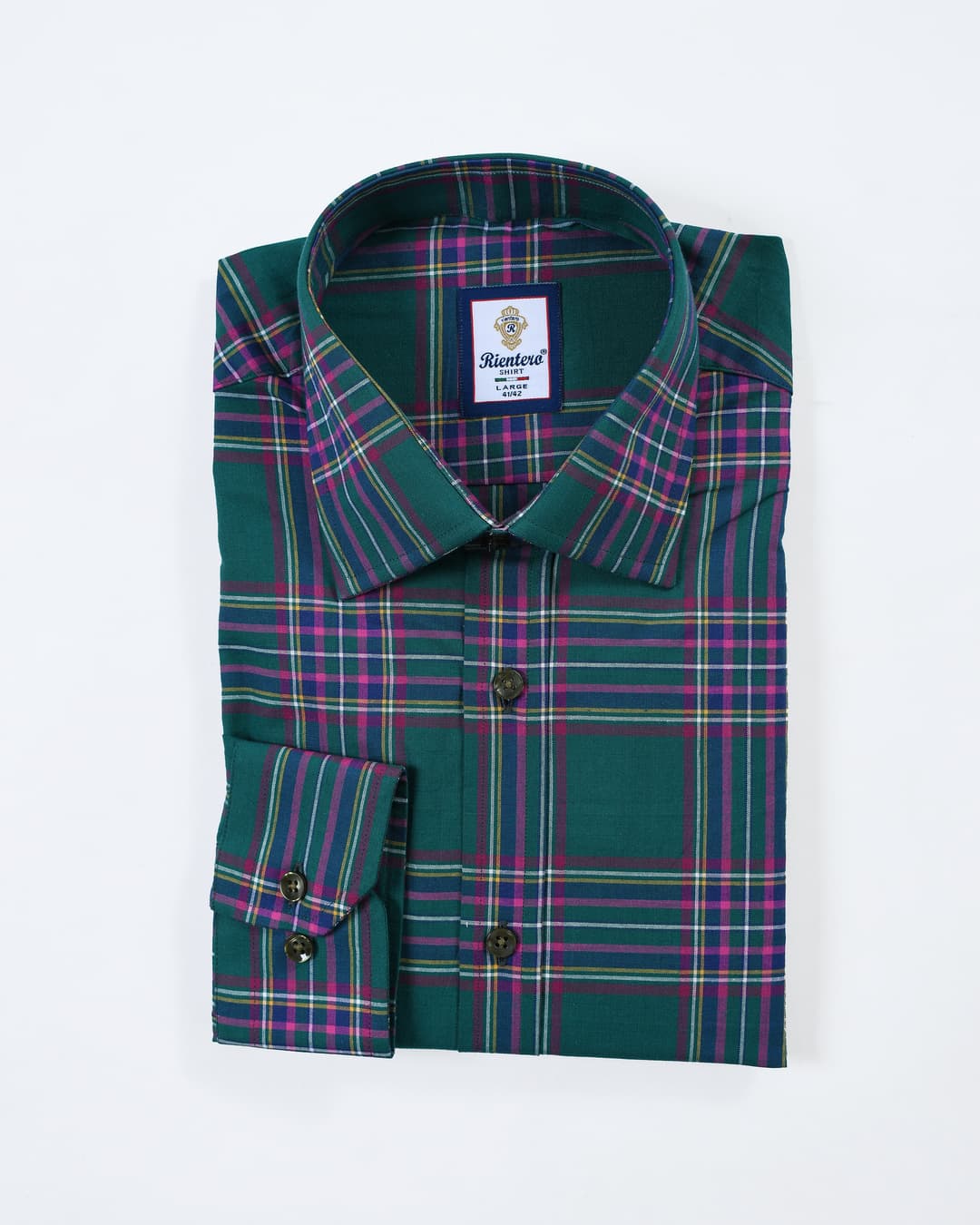 Men’s Jewel-Tone Plaid Cotton Shirt
