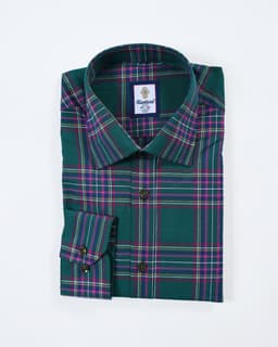 Men’s Jewel-Tone Plaid Cotton Shirt thumbnail