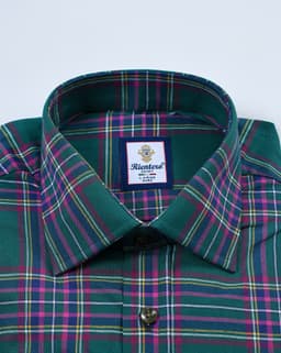 Men’s Jewel-Tone Plaid Cotton Shirt thumbnail