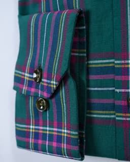 Men’s Jewel-Tone Plaid Cotton Shirt thumbnail