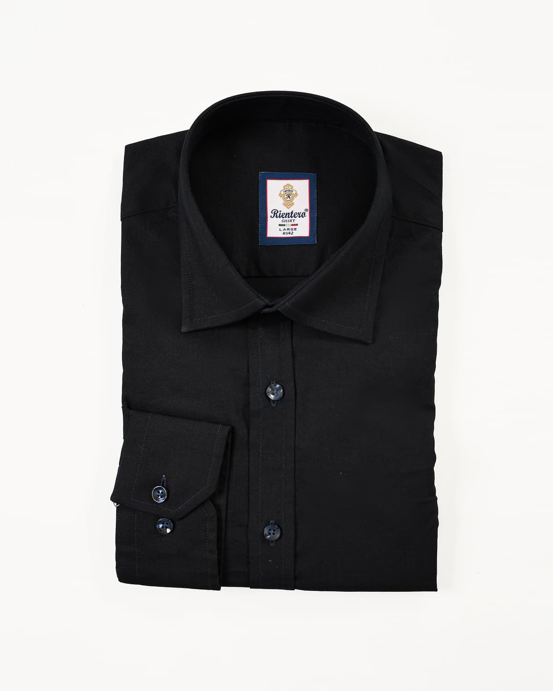 Black Onyx Textured Men Cotton Shirt